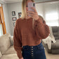 Rust Cropped Sweater