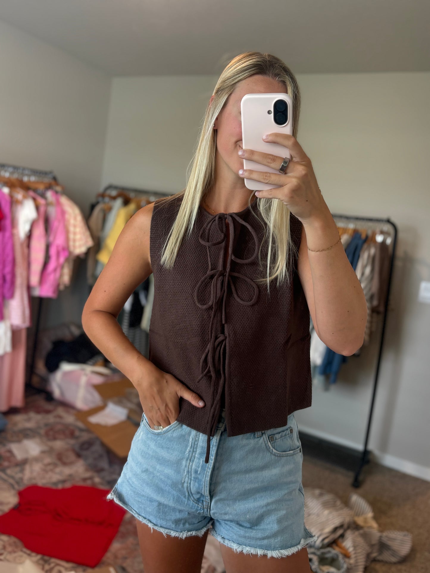Tie Sweater Vest