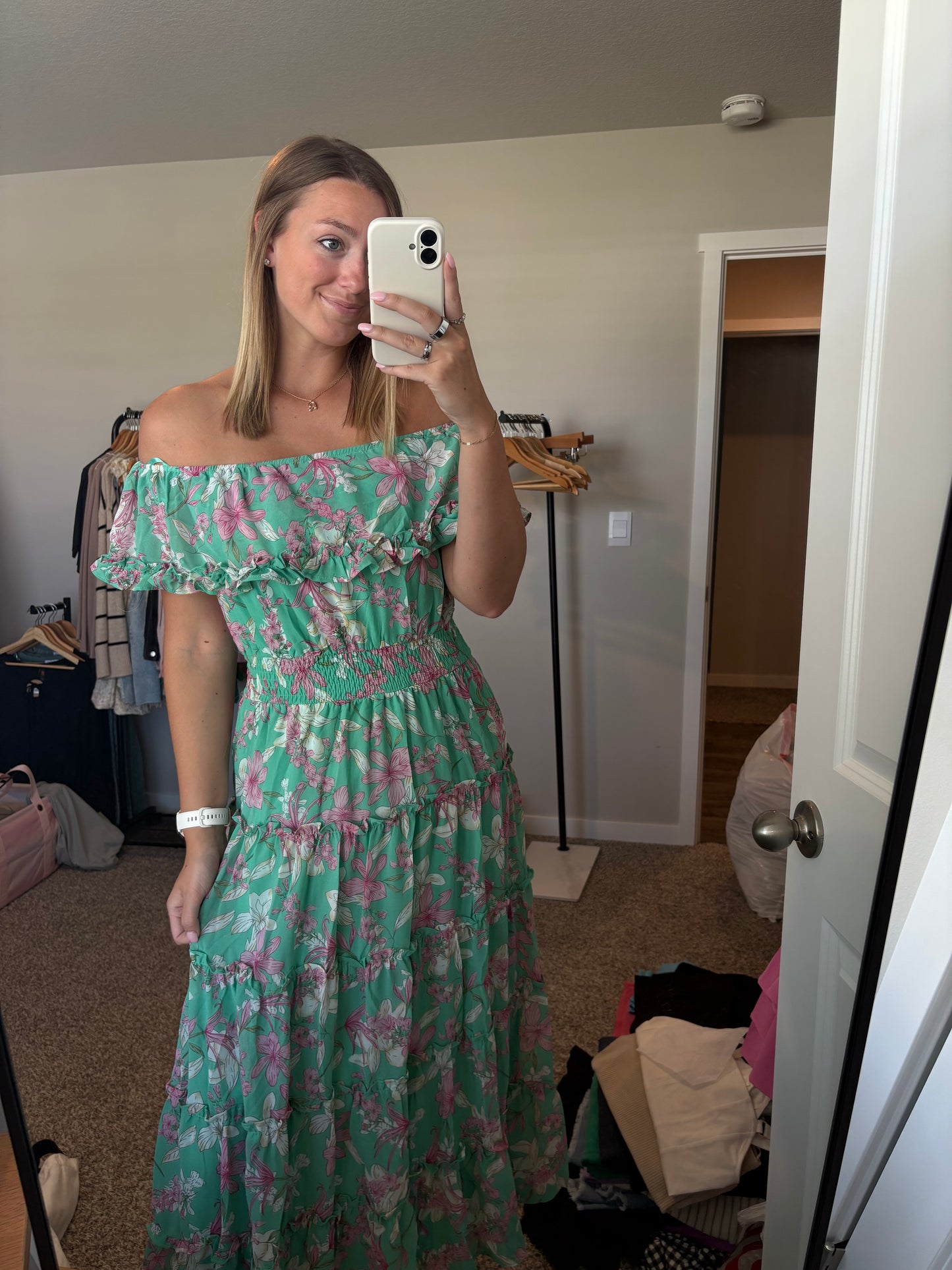 Light Green Floral Dress