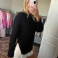Black Ribbed Sweater
