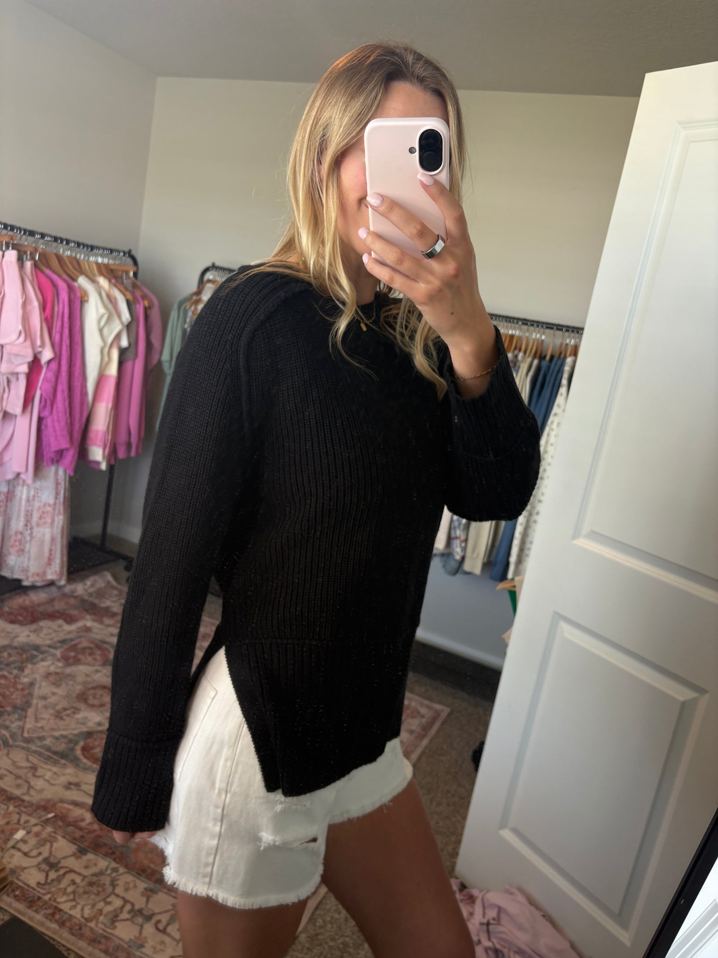 Black Ribbed Sweater