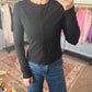 Black Ribbed Top