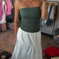 Hunter Green Strapless Top
