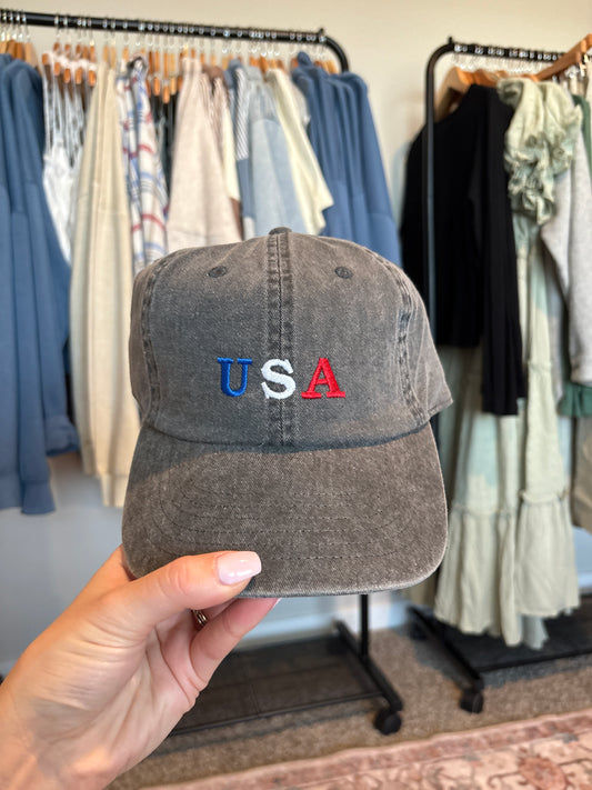 USA Charcoal Hat