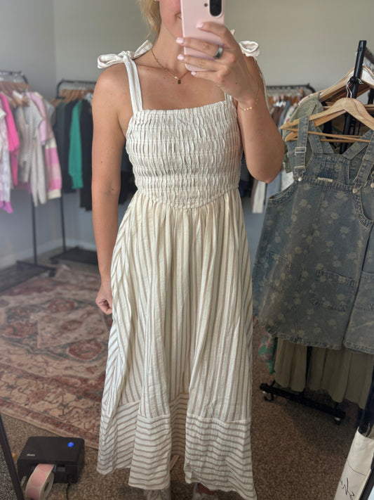 Taupe Tie Dress