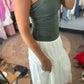 Hunter Green Strapless Top