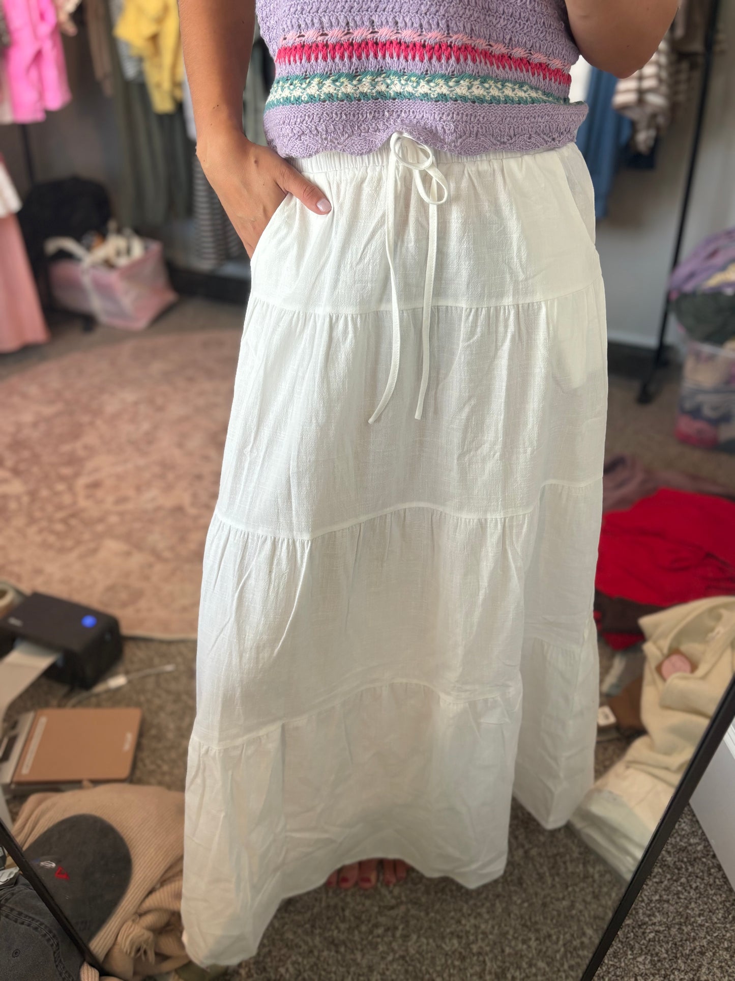 Linen Maxi Skirt