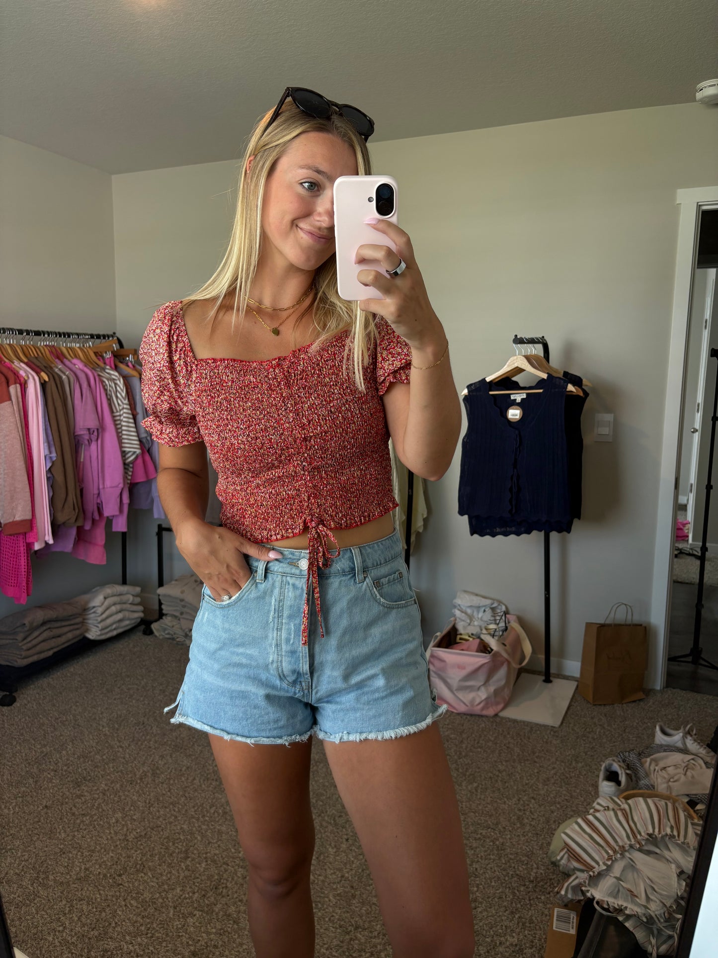 Floral Smocked Top