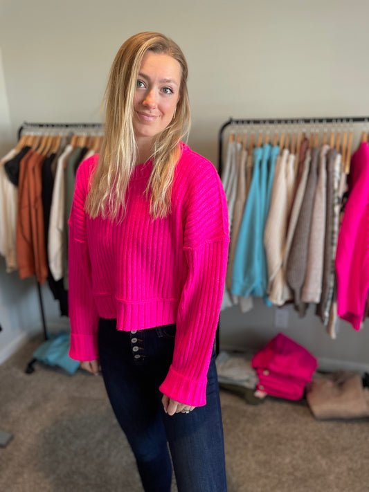 Hot Pink Knit Sweater