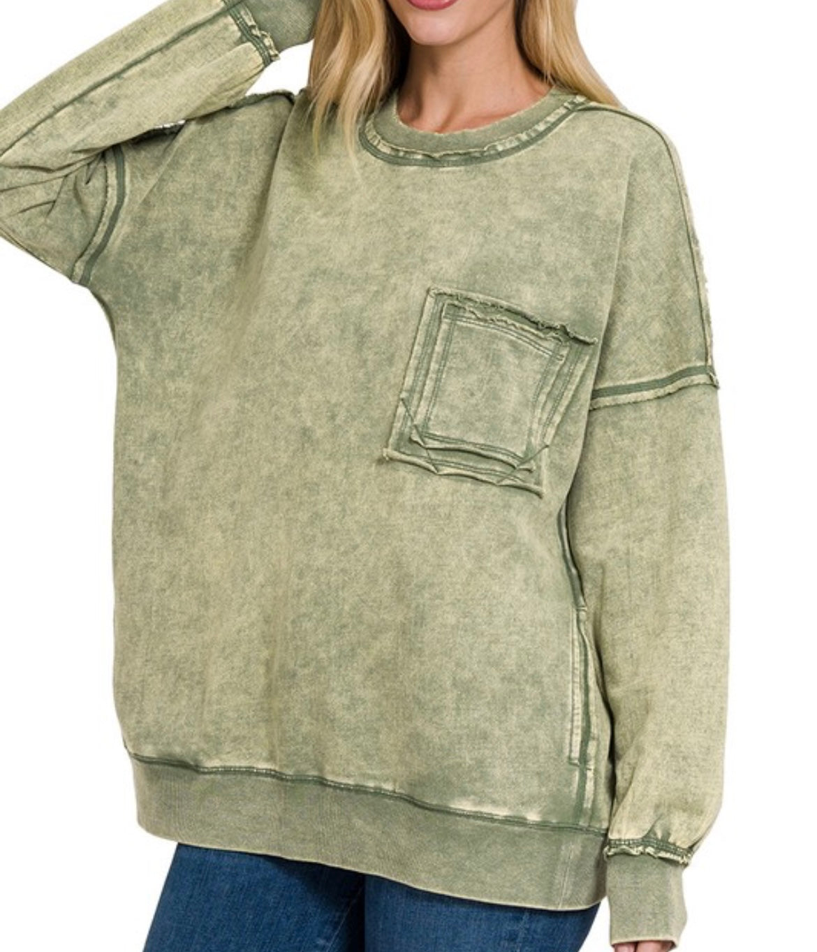 Acid Wash Pullover