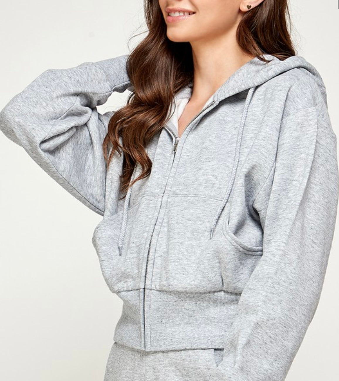 Fleece Crop Zip Up