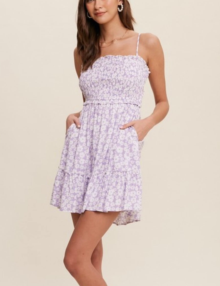 Lavender Floral Dress