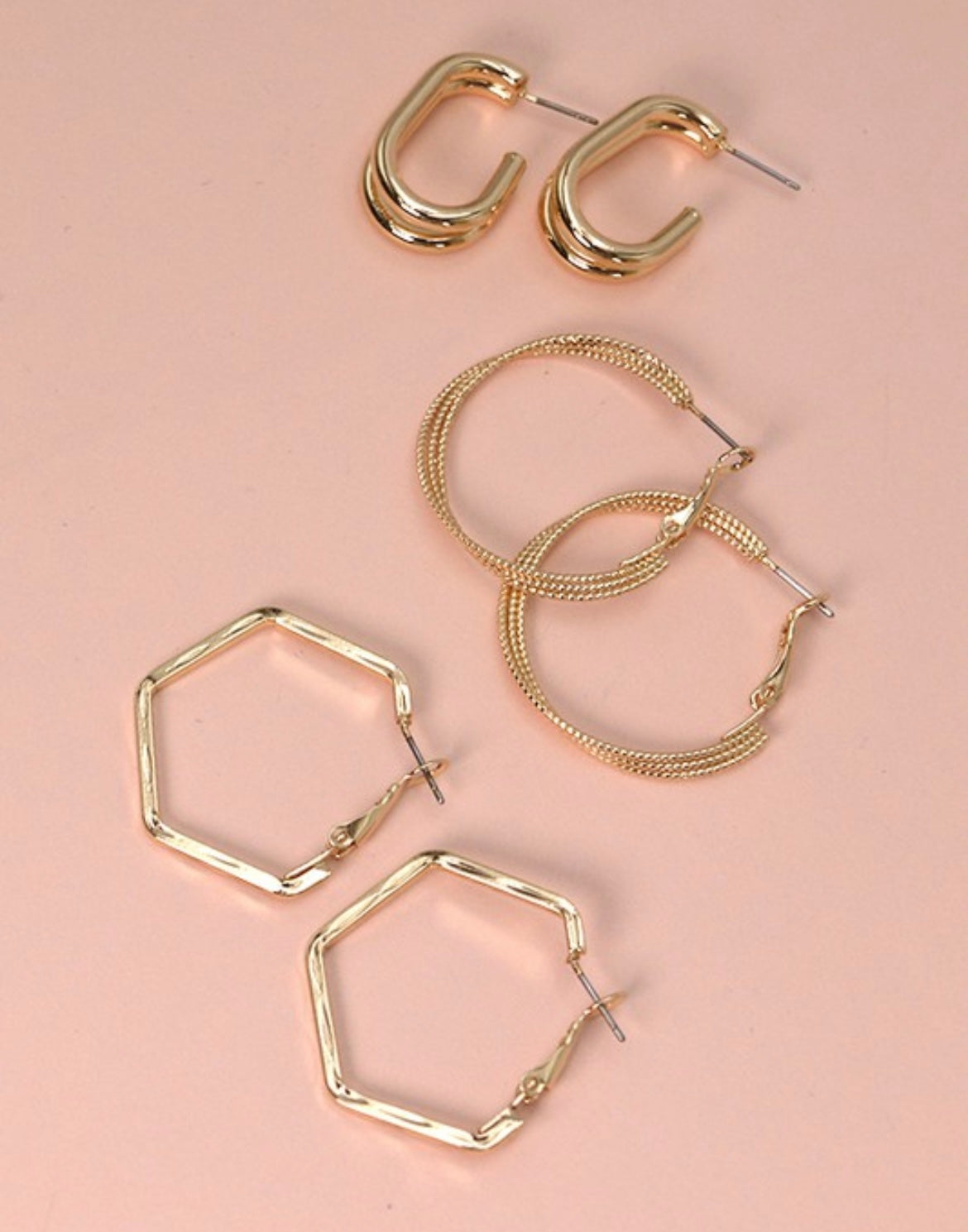 Large Hoop Trio Set