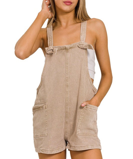 Washed Knot Romper