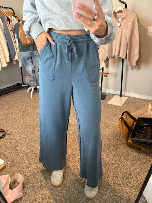 Dusty Blue Acid Pants