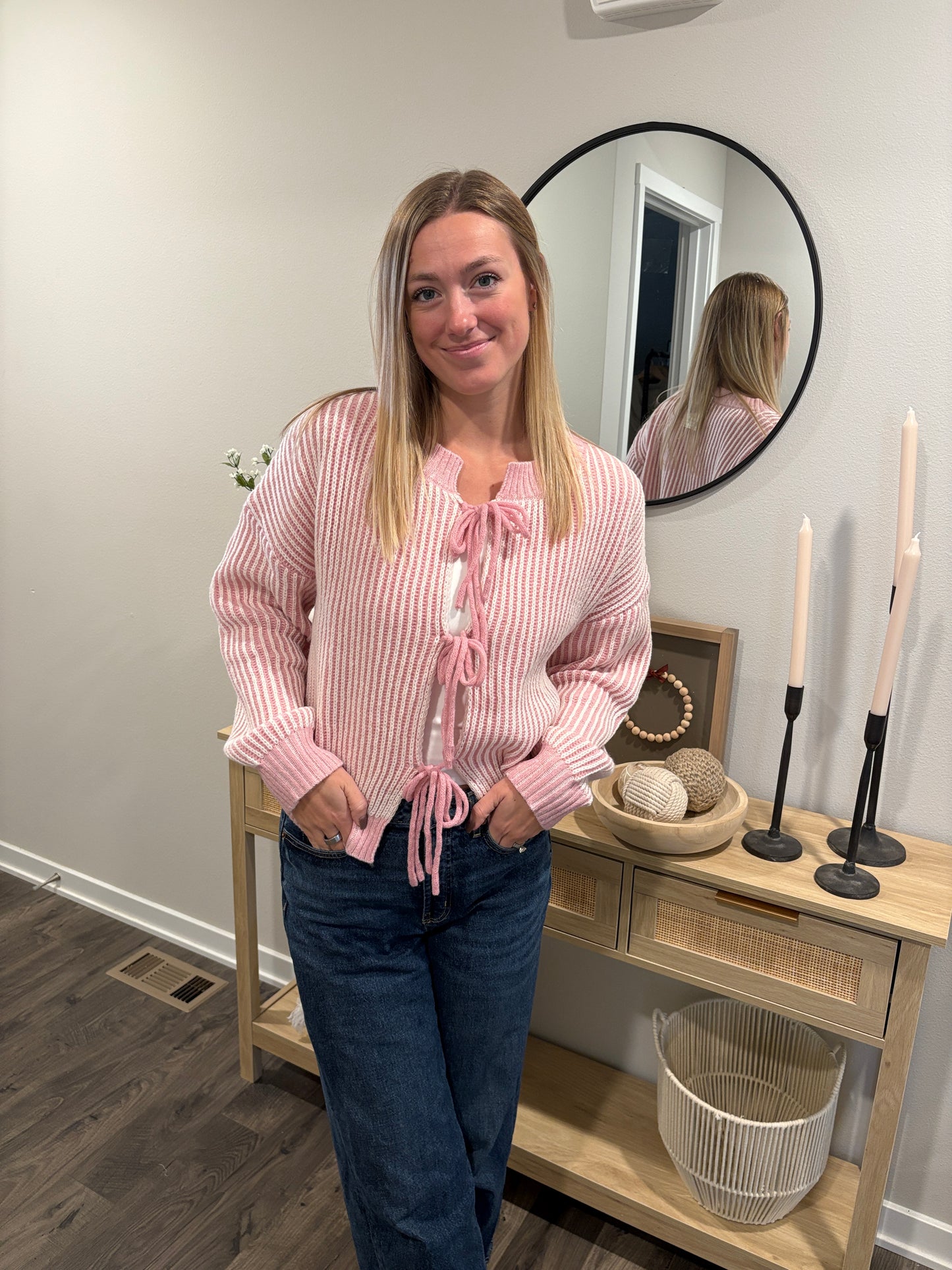 Pink Two-Tone Sweater