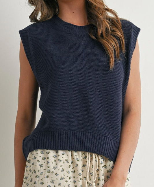 Navy Tie Vest