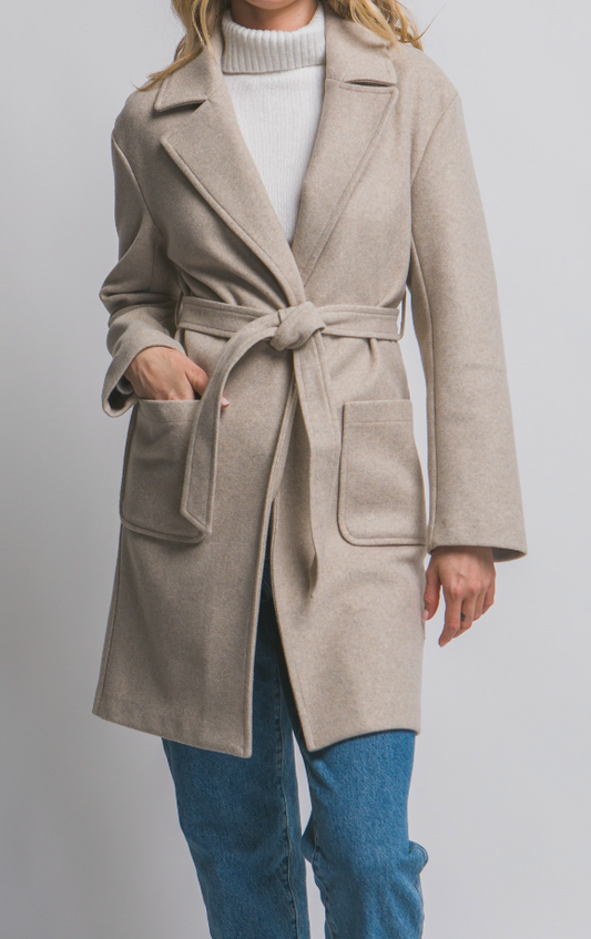 Tie-Front Coat