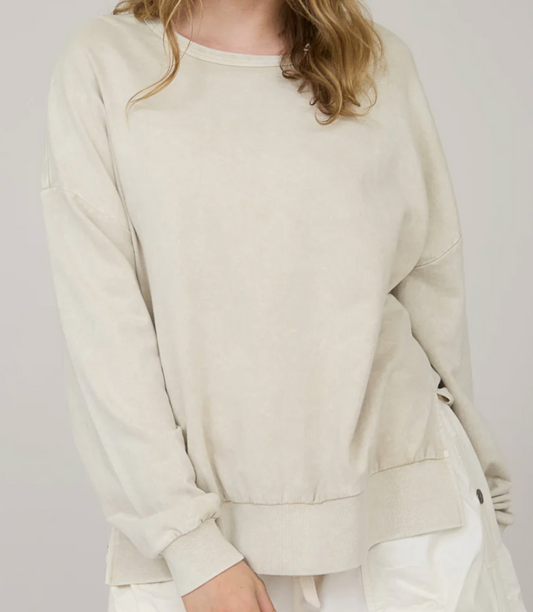 Oatmeal Washed Crewneck