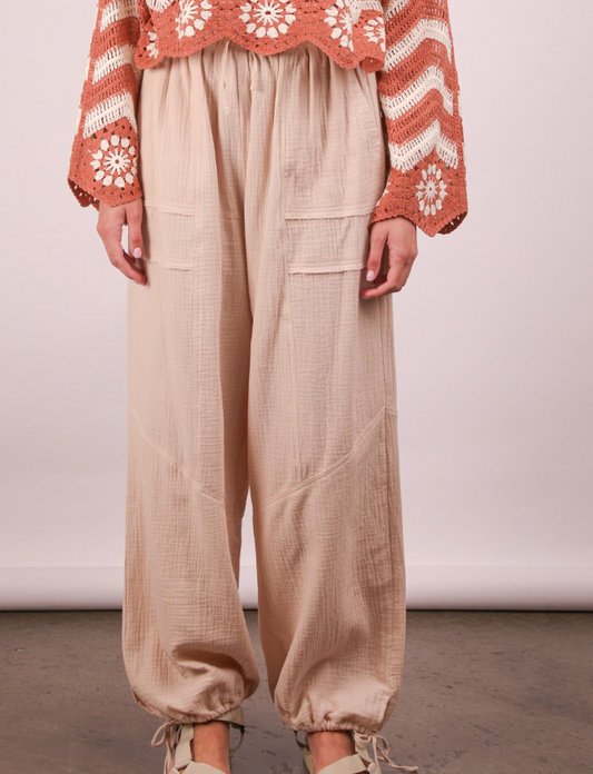 Wide Leg Gauze Pants