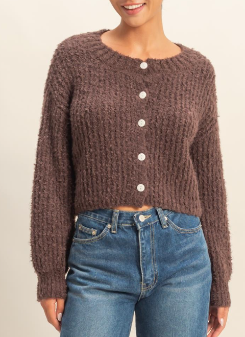 Chestnut Cardigan Sweater