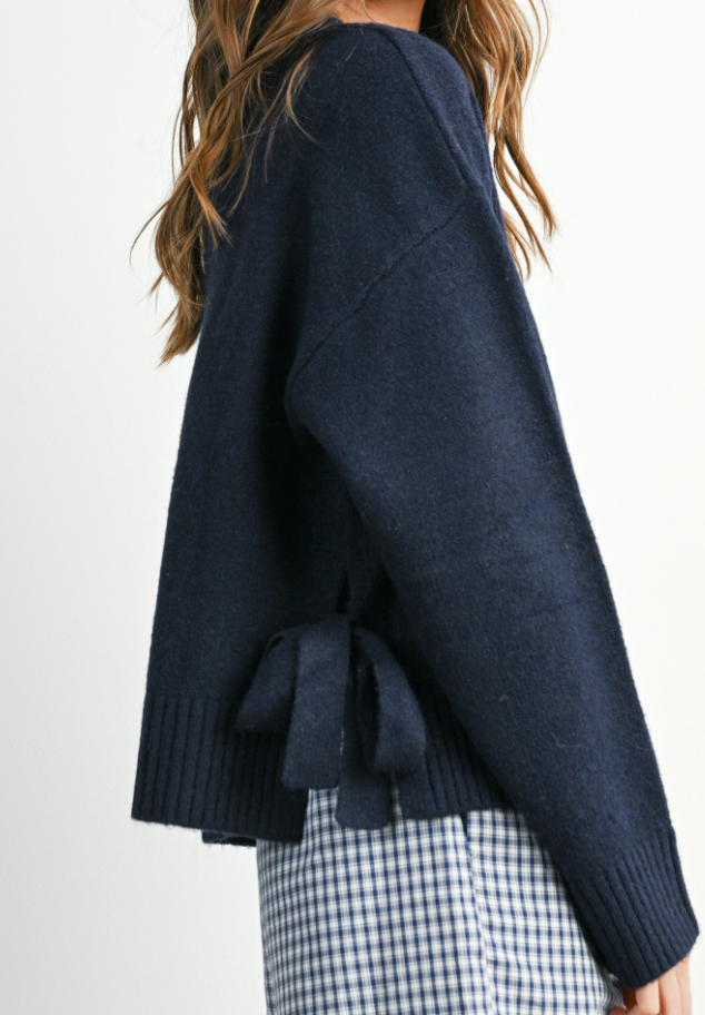 Side-Tie Sweater