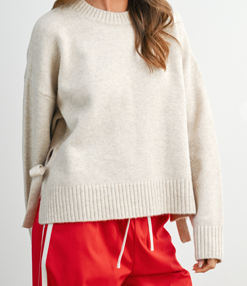 Side-Tie Sweater