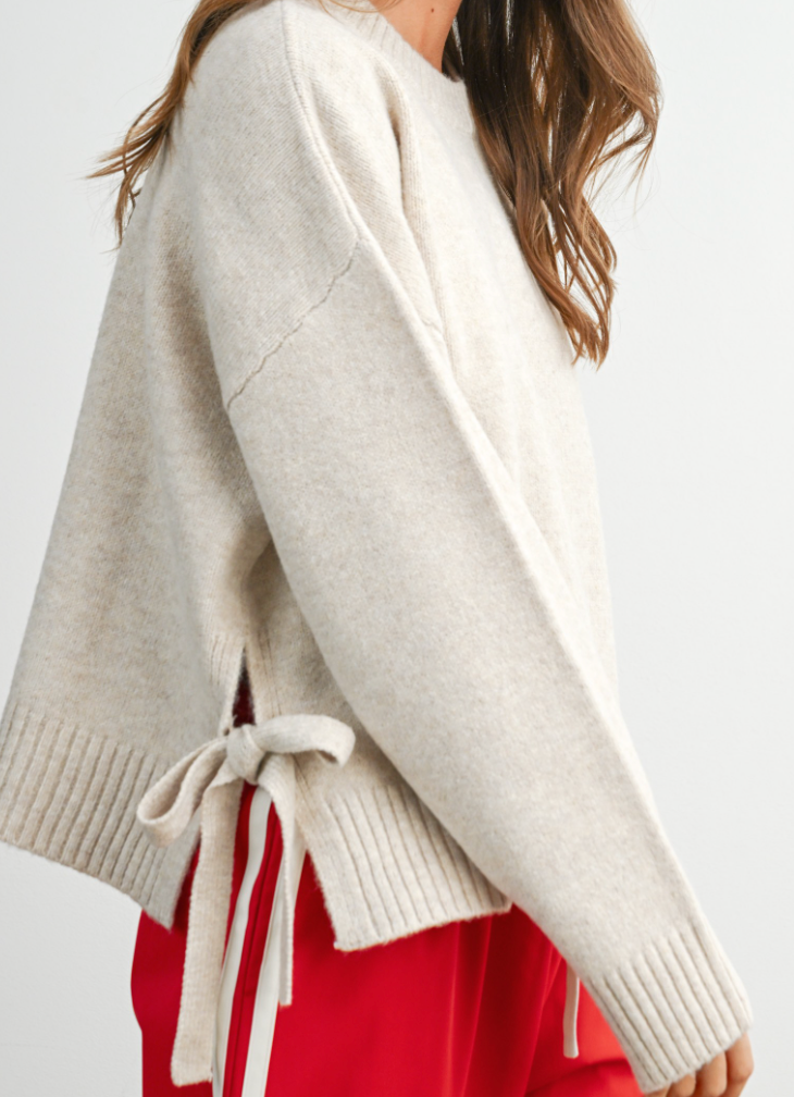 Side-Tie Sweater