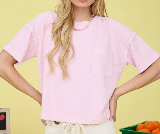 Light Pink Ribbed Set