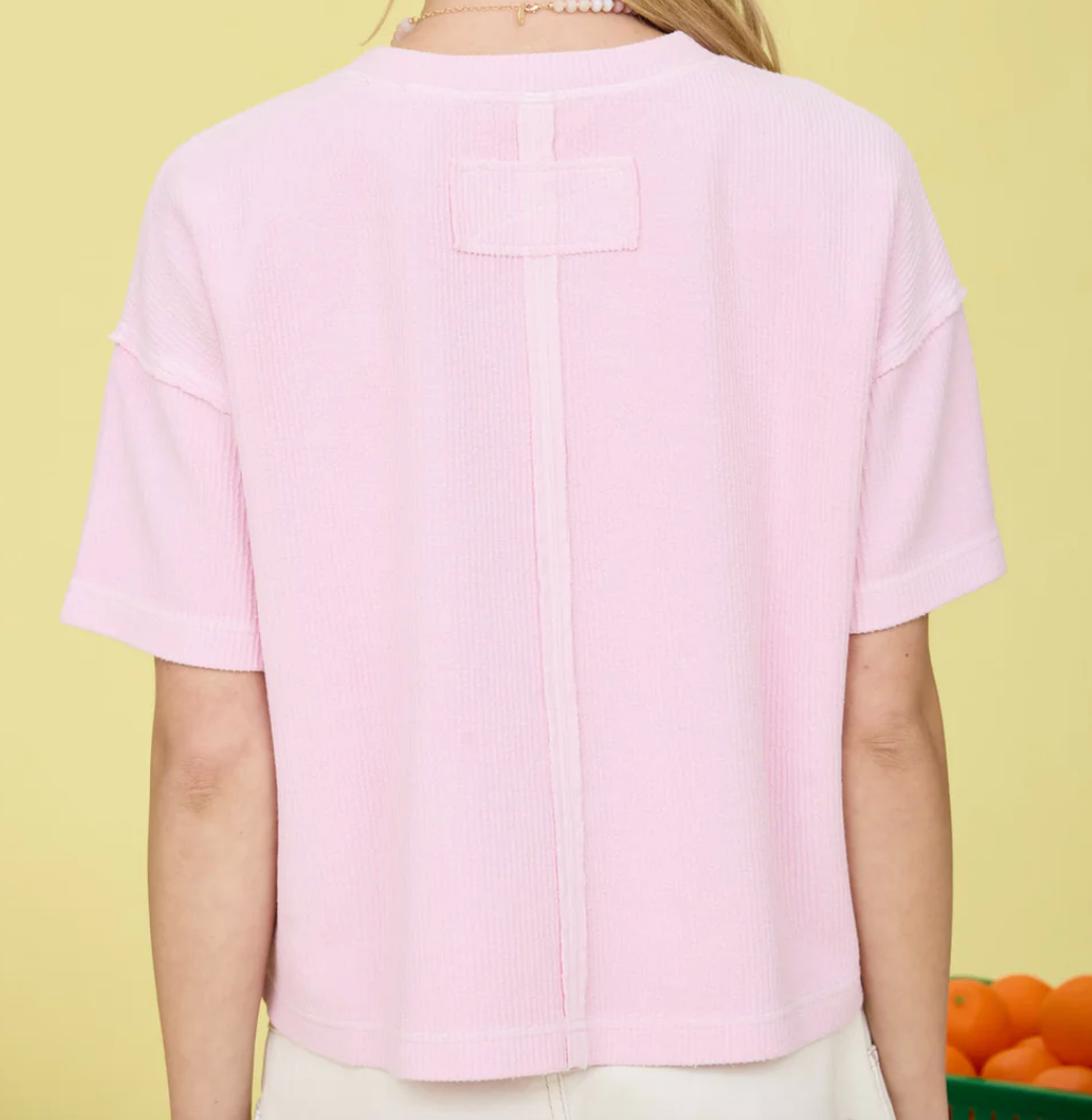 Light Pink Ribbed Set