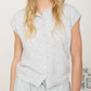 Grey Short Sleeve Cardigan