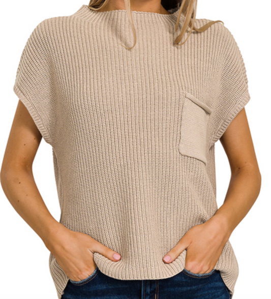Mocha Mock Neck