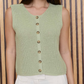 Round Neck Sleeveless Cardigan