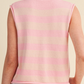 Pink Stripe Sweater Vest