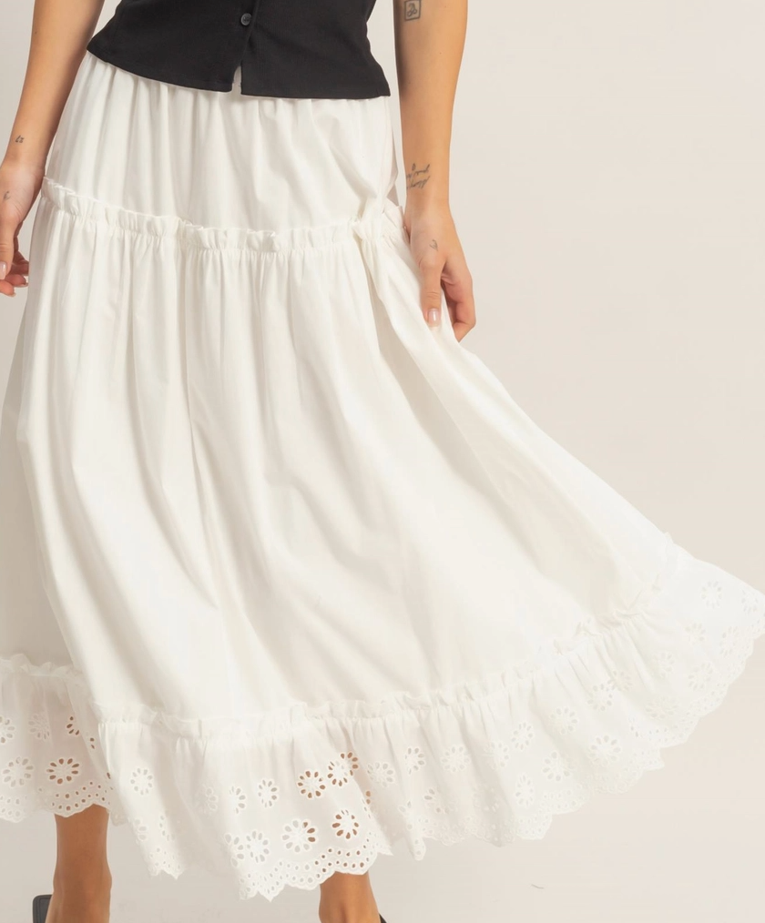 White Eyelet Skirt