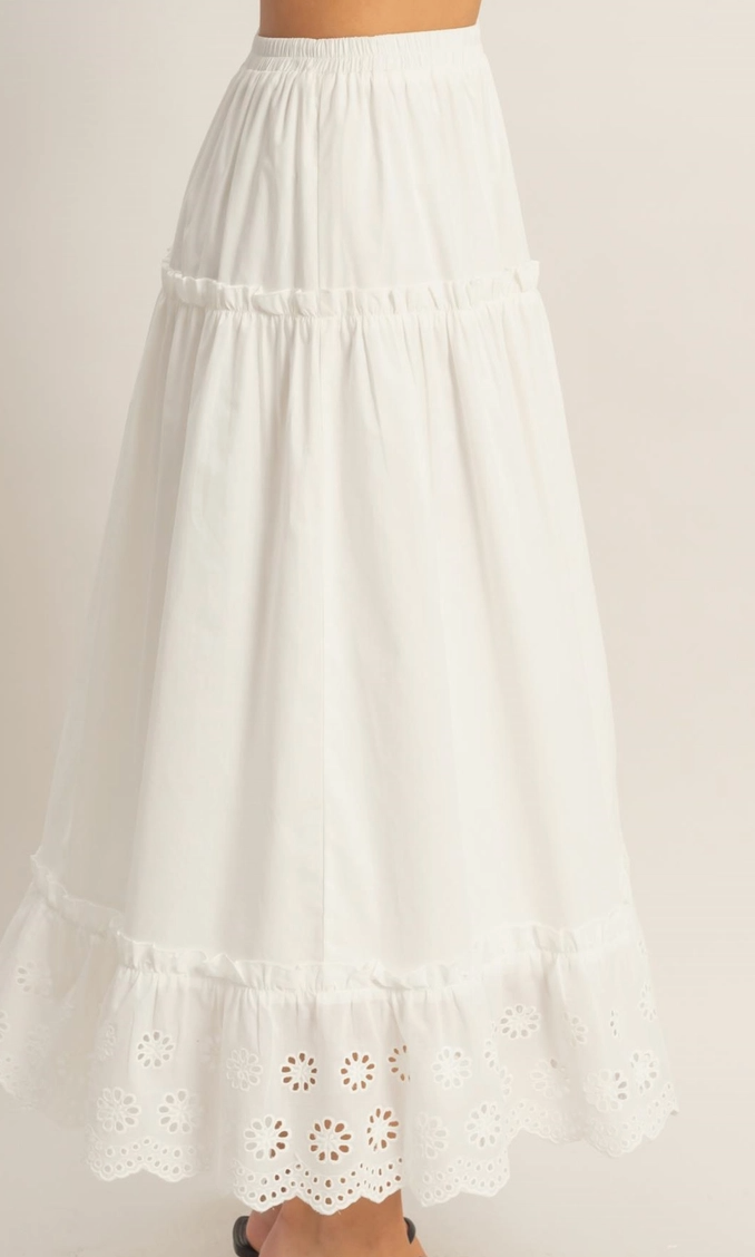 White Eyelet Skirt