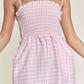 Pink Gingham Romper