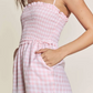 Pink Gingham Romper
