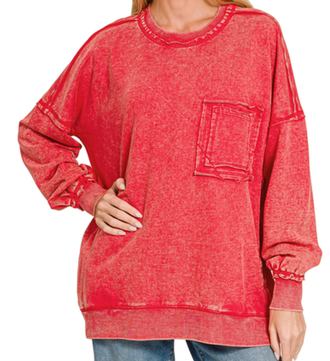 Acid Wash Pullover
