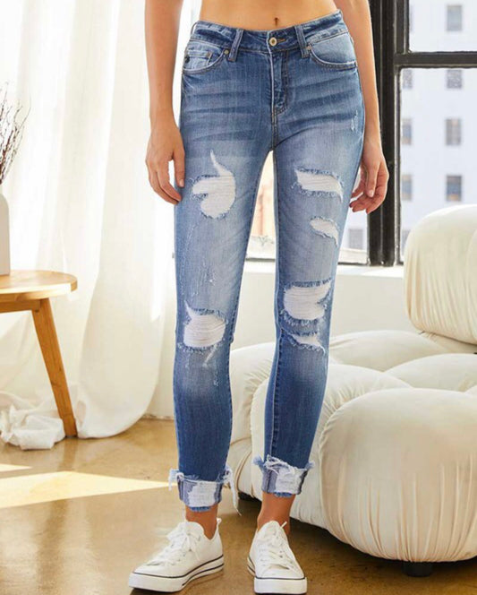 Kan Can Mid-rise Ankle Skinny Jeans